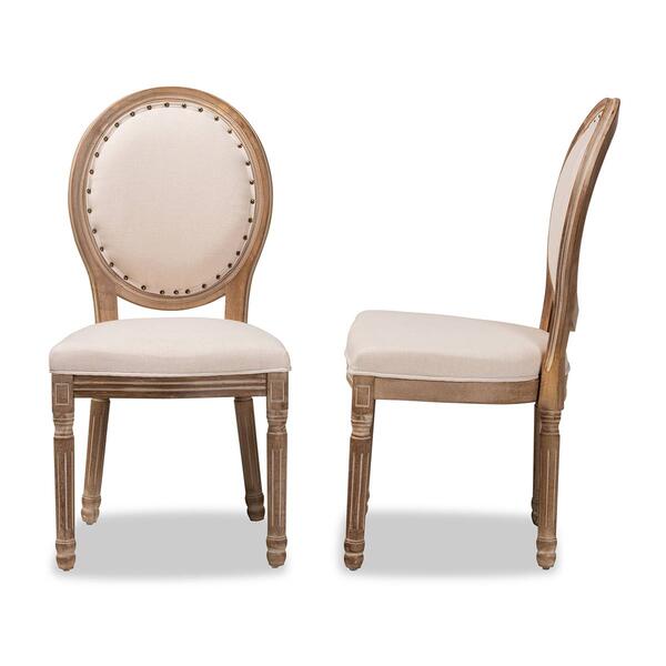 Baxton Studio Louis French Inspired Wood 2pc. Dining Chair Set