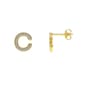 Accent Gold Diamond Accent Initial C Stud Earrings - image 1