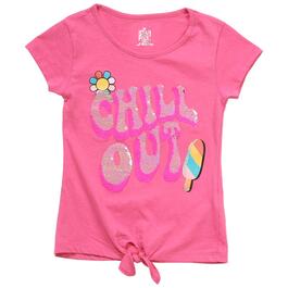 Girls &#40;4-6x&#41; Star Ride&#174; Flip Sequin Chill Out Tee w/ Tie Front