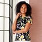 Womens Rafaella® Short Sleeve Floral Garden Blouse - image 2