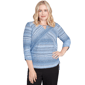 Petites Alfred Dunner Business As Usual Spliced Textured Stripe - image 1
