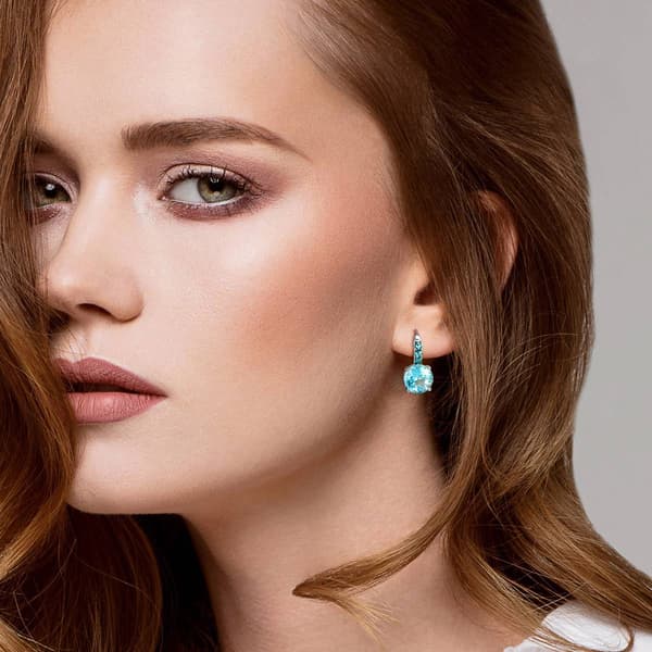 Sophia B 15 1/4ctw. Sky Blue Topaz Drop Earrings