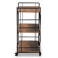 Baxton Studio Neal Rustic Industrial Style Bar & Kitchen Cart - image 4