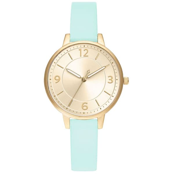 Womens Gold-Tone Champagne Sunray Dial Watch - 14997G-07-A26 - image 
