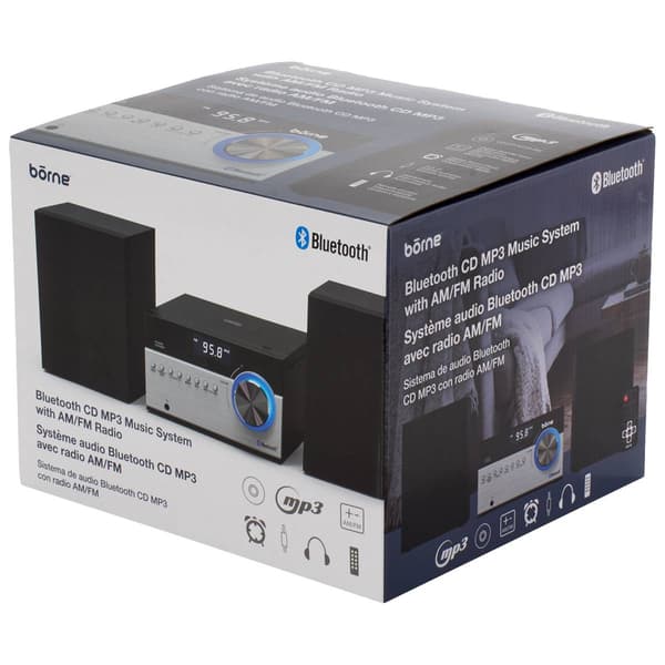 Borne Bluetooth CD Mp3 Music System With AM/FM Radio - image 