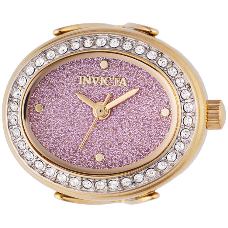 Womens Invicta Pink Dial Quartz Mini Ring Watch - 49600