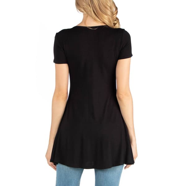 Plus Size 24/7 Comfort Apparel Cap Sleeve Tunic Maternity Top