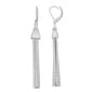 Napier 2.6in. Silver-Tone Sparkling Linear Tassel Earrings - image 1