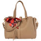 DS Fashion Triple Compartment Satchel w/ Bow Scarf - image 1