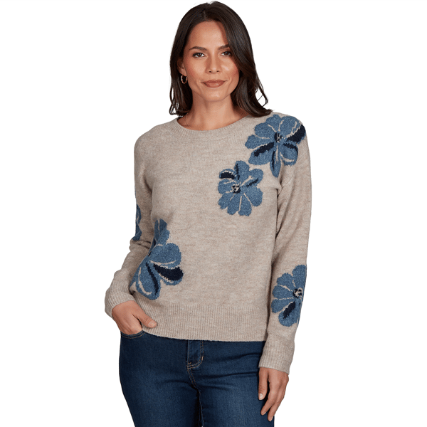 Petite Skyes the Limit Signature Sweaters Floral Sweater