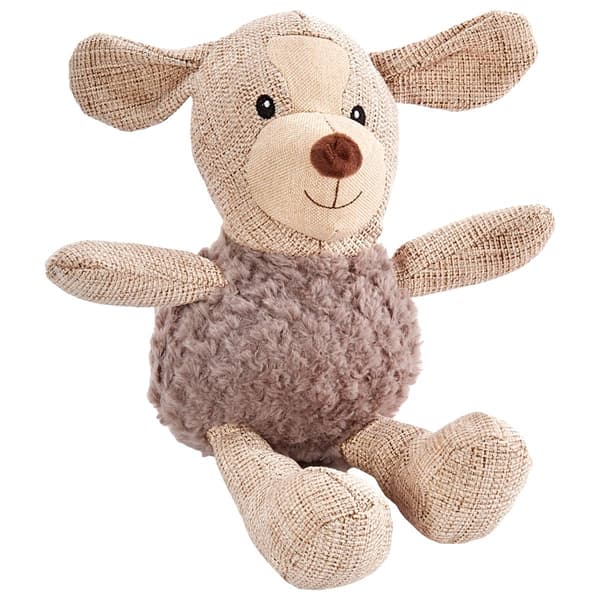 13in. Burlap Plush Dog Toy - image 