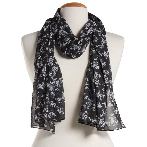 Renshun Small Floral Oblong Scarf - image 