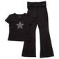 Girls (7-16) No Comment 2pc. Rhinestone Star Tee w/Flare Leggings - image 1
