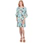 Womens Ruby Rd. 3/4 Ruffle Sleeve Sunburst Shift Dress - image 1