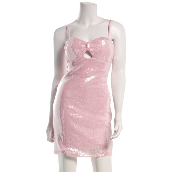 Juniors Emerald Sundae Sequin Cutout Keyhole Sheath Dress