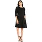 Womens 24/7 Comfort Apparel Fit and Flare Pocket Pleated Dress - image 1