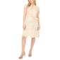 Petite MSK Short Sleeve Floral Pintuck Front Chiffon A-Line Dress - image 3