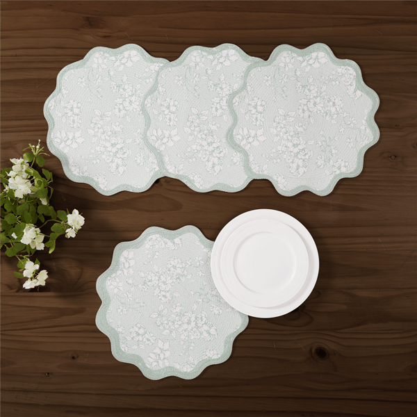 Avanti Provence Woven Braided Round Placemats - Set of 4