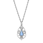 1928 Jewelry Imitation Blue Moonstone Necklace - image 1