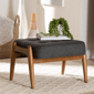 Baxton Studio Jeanine Japandi Wood Ottoman Footstool - image 6