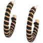 Ashley Cooper(tm) Wrapped Hoop Earrings with Metallic Accents - image 1