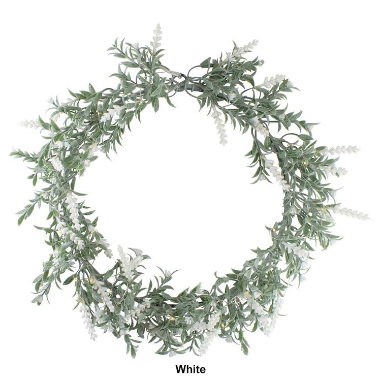 Northlight Seasonal Pre-Lit Lavender Spring Wreath