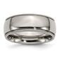 Mens Endless Affection&#40;tm&#41; Titanium Grooved & Beaded Edge 8mm Band - image 1