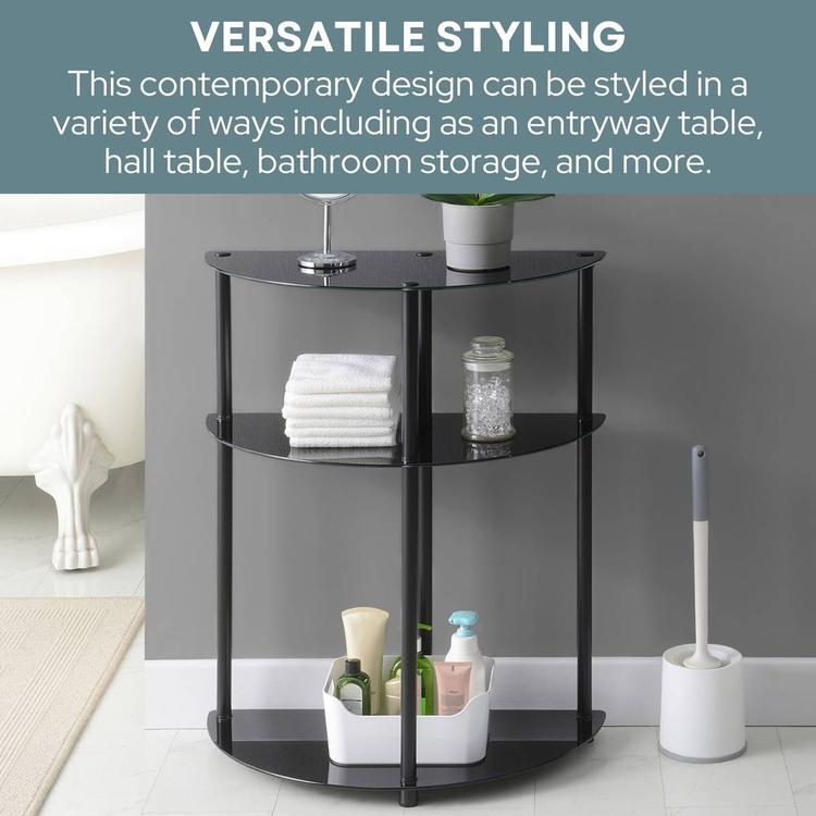 Convenience Concepts Designs2Go 3 Tier Half-Circle Hall Table
