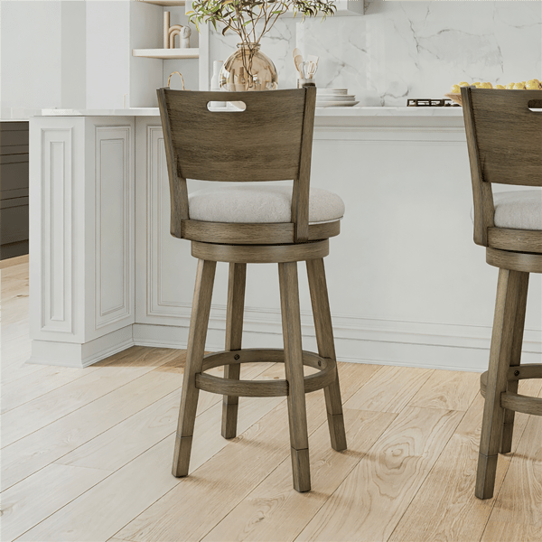 HH2 Home Rhys Adjustable Height Swivel Stool with Ladder Back