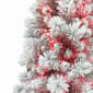 Puleo International 7.5ft. Red Pre-Lit Flocked Christmas Tree - image 4
