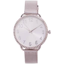 Womens Silver-Tone Crystal Accent Watch - 14332S-07-B28