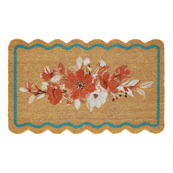 VCNY Home Flowers Shape Outdoor Coir Doormat - image 