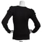 Juniors No Comment Ruched Scoop Neck Pullover Sweater - image 2