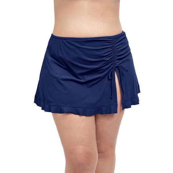 Plus Size Profile by Gottex Solid Side Slit Cinch Swim Skirt