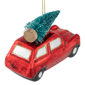 Northlight Station Wagon with Tree Glass Christmas Ornament - image 4