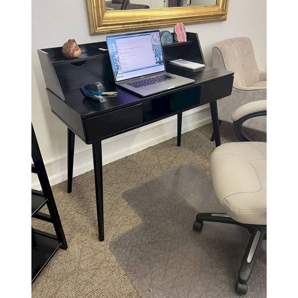 Casual Contemporary Living Solid Acacia Desk w/ Charging Station