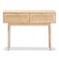 Baxton Studio Baird Oak Brown Wood/Rattan 2-Drawer Console Table - image 3