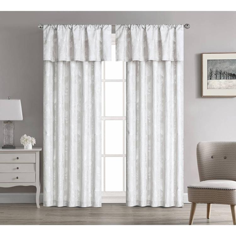 Cynthia Jacquard Rod Pocket Panel Curtain