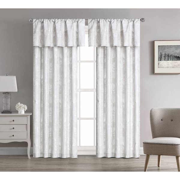 Cynthia Jacquard Rod Pocket Panel Curtain - image 