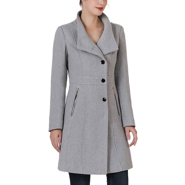 Womens BGSD Asymmetrical Button Front Walker Coat