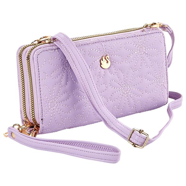 Womens Gloria Vanderbilt Daisy Quilt Crossbody Wallet