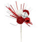 Red & White Pick with Bells & Pom Pom - image 1