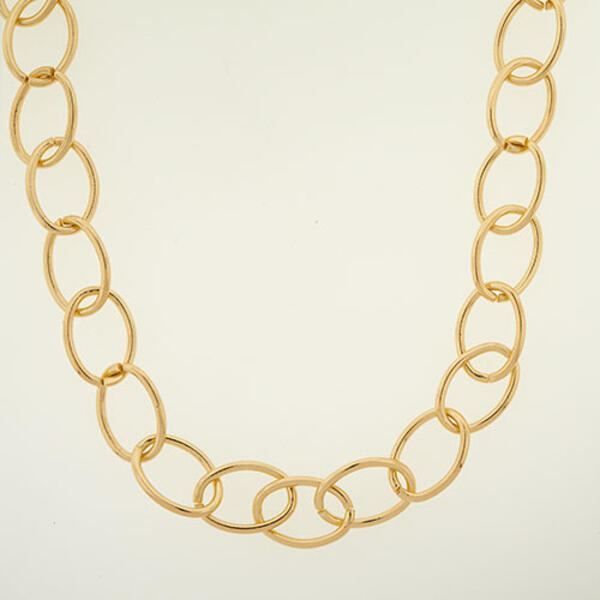 Wearable Art Gold-Tone Large Links Necklace - image 