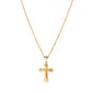 Polished 10kt. Yellow Gold Cross Pendant Necklace - image 1