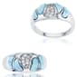 Gemstone Classics&#40;tm&#41; Silver & Larimar Mosaic Ring - image 1