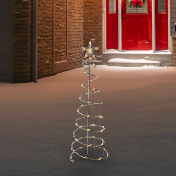 Northlight Seasonal 4ft. Warm White LED Spiral Cone Tree