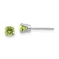 Gemstone Classics&#40;tm&#41; White Gold 4mm. Peridot Stud Earrings - image 1