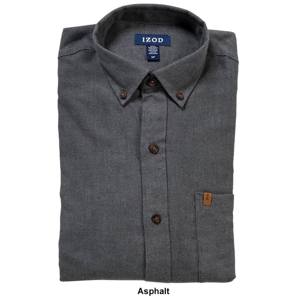Mens IZOD&#174; Solid Flannel Shirt