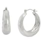 Steve Madden Silver-Tone Disco Hoop Earrings - image 1