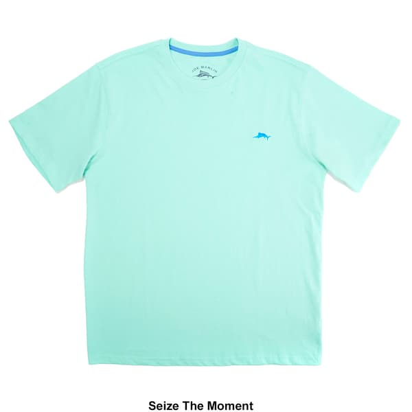 Mens Joe Marlin Solid Fish Logo Tee